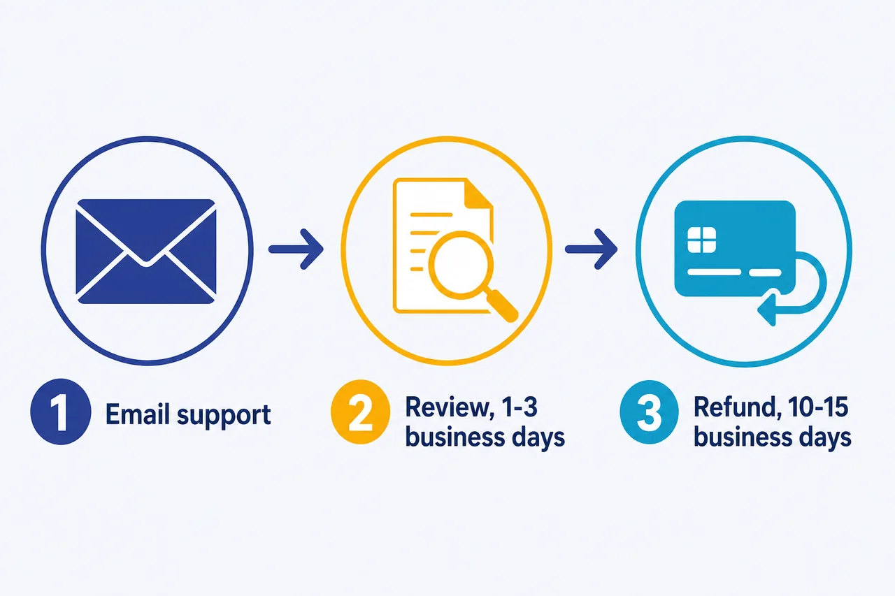 Three refund steps for a BoostMe.com YouTube views order